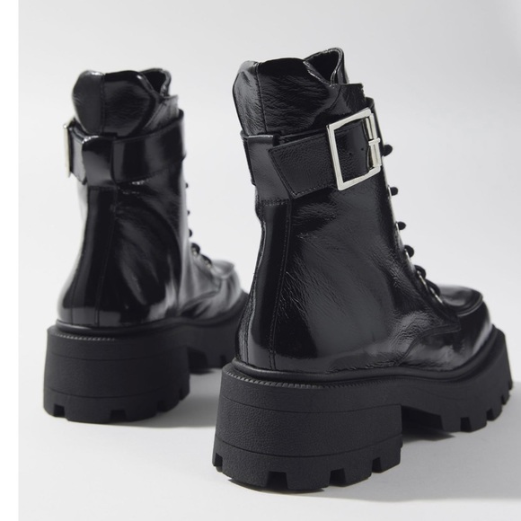 COOPERATIVE Tania Buckled rare platform chunky buckle boots NEW - Picture 4 of 11